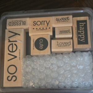 Stampin' Up! Rubber Stamps Set - Black and BrownNEW!